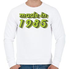 PRINTFASHION made-in-1985-green-grey - Férfi pulóver - Fehér férfi pulóver, kardigán