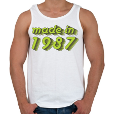 PRINTFASHION made-in-1987-green-grey - Férfi atléta - Fehér atléta, trikó