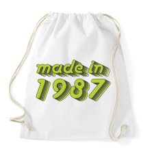 PRINTFASHION made-in-1987-green-grey - Sportzsák, Tornazsák - Fehér tornazsák