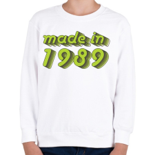 PRINTFASHION made-in-1989-green-grey - Gyerek pulóver - Fehér gyerek pulóver, kardigán