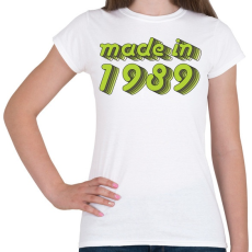 PRINTFASHION made-in-1989-green-grey - Női póló - Fehér