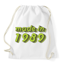 PRINTFASHION made-in-1989-green-grey - Sportzsák, Tornazsák - Fehér tornazsák