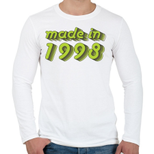 PRINTFASHION made-in-1998-green-grey - Férfi hosszú ujjú póló - Fehér férfi póló