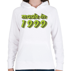 PRINTFASHION made-in-1999-green-grey - Női kapucnis pulóver - Fehér