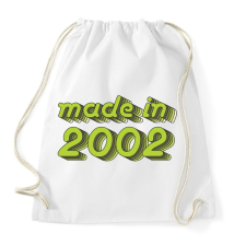 PRINTFASHION made-in-2002-green-grey - Sportzsák, Tornazsák - Fehér tornazsák