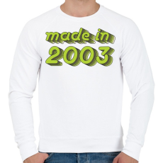 PRINTFASHION made-in-2003-green-grey - Férfi pulóver - Fehér