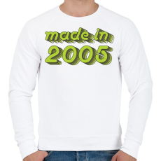 PRINTFASHION made-in-2005-green-grey - Férfi pulóver - Fehér