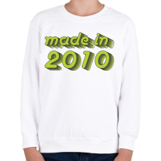 PRINTFASHION made-in-2010-green-grey - Gyerek pulóver - Fehér