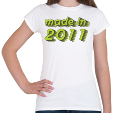 PRINTFASHION made-in-2011-green-grey - Női póló - Fehér női póló