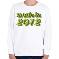 PRINTFASHION made-in-2012-green-grey - Gyerek pulóver - Fehér gyerek pulóver, kardigán