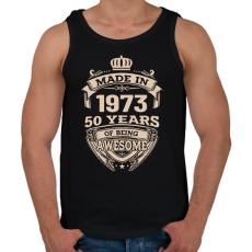 PRINTFASHION Made in - Évszámmal - Férfi atléta - Fekete