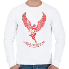 PRINTFASHION Made in heaven - Férfi pulóver - Fehér férfi pulóver, kardigán