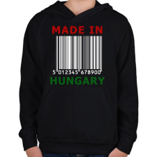 PRINTFASHION MADE IN HUNGARY - Gyerek kapucnis pulóver - Fekete gyerek pulóver, kardigán