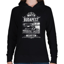 PRINTFASHION Maffia Budapest - Női kapucnis pulóver - Fekete női pulóver, kardigán