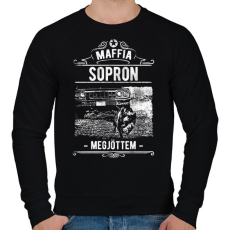 PRINTFASHION Maffia Sopron - Férfi pulóver - Fekete