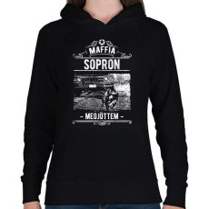 PRINTFASHION Maffia Sopron - Női kapucnis pulóver - Fekete