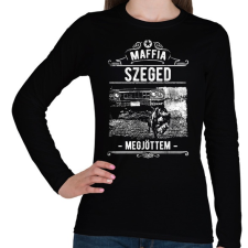 PRINTFASHION Maffia Szeged - Női hosszú ujjú póló - Fekete női póló