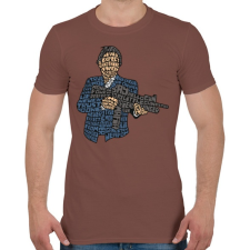 PRINTFASHION Maffiózó - Férfi póló - Mogyoróbarna férfi póló