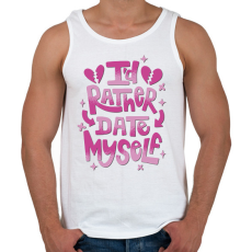 PRINTFASHION Magammal randizok inkább - Férfi atléta - Fehér