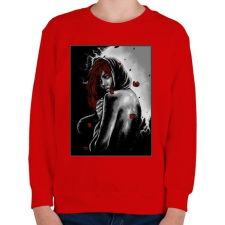 PRINTFASHION Magány - Gyerek pulóver - Piros gyerek pulóver, kardigán