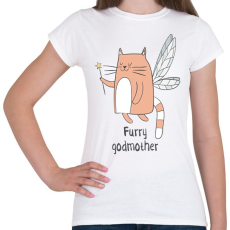 PRINTFASHION Magic cat - Női póló - Fehér