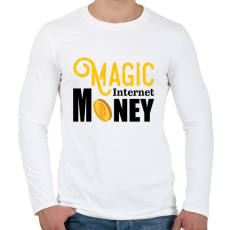 PRINTFASHION Magic-internet-money - Férfi hosszú ujjú póló - Fehér