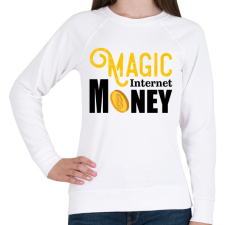 PRINTFASHION Magic-internet-money - Női pulóver - Fehér női pulóver, kardigán