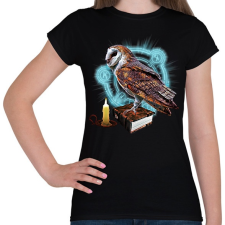 PRINTFASHION magic owl - Női póló - Fekete női póló