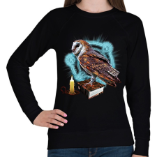 PRINTFASHION magic owl - Női pulóver - Fekete női pulóver, kardigán
