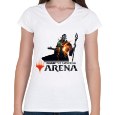 PRINTFASHION Magic The Gathering - Női V-nyakú póló - Fehér női póló
