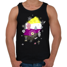 PRINTFASHION Mágikus nembináris - Férfi atléta - Fekete atléta, trikó