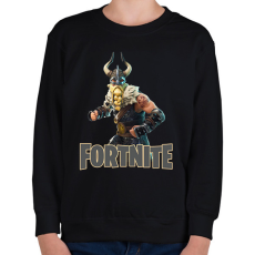 PRINTFASHION Magnus skin Fortnite - Gyerek pulóver - Fekete