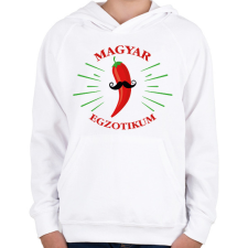 PRINTFASHION Magyar egzotikum - Gyerek kapucnis pulóver - Fehér gyerek pulóver, kardigán