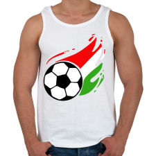 PRINTFASHION Magyar foci - Férfi atléta - Fehér atléta, trikó