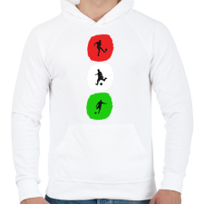 PRINTFASHION Magyar foci - Férfi kapucnis pulóver - Fehér férfi pulóver, kardigán