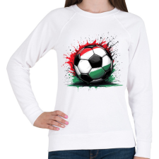 PRINTFASHION Magyar focilabda - Női pulóver - Fehér női pulóver, kardigán