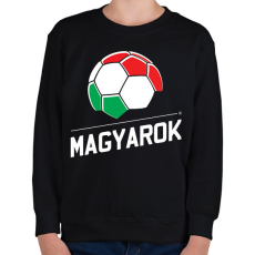 PRINTFASHION Magyar focis ajándék focis póló - Gyerek pulóver - Fekete