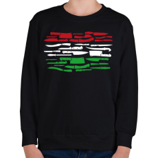 PRINTFASHION Magyar hentes - Gyerek pulóver - Fekete