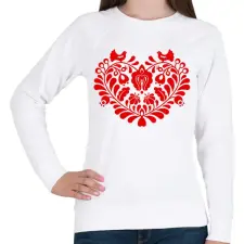 PRINTFASHION Magyar motivum - Női pulóver - Fehér női pulóver, kardigán