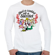 PRINTFASHION magyar népmese család - Férfi hosszú ujjú póló - Fehér férfi póló