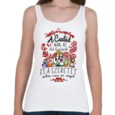 PRINTFASHION magyar népmese család - Női atléta - Fehér női trikó