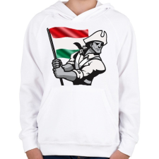 PRINTFASHION Magyar Patrióta - Gyerek kapucnis pulóver - Fehér gyerek pulóver, kardigán