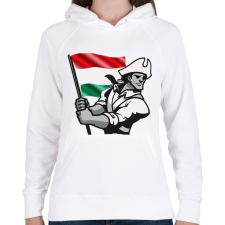 PRINTFASHION Magyar Patrióta  - Női kapucnis pulóver - Fehér női pulóver, kardigán