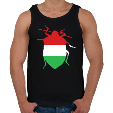 PRINTFASHION Magyar poloska - Férfi atléta - Fekete atléta, trikó