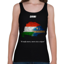 PRINTFASHION magyar székely mintázat névre szóló  - Női atléta - Fekete női trikó