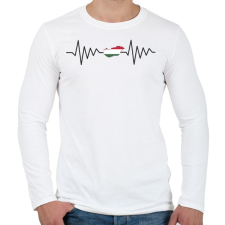PRINTFASHION Magyar szívverés - Férfi hosszú ujjú póló - Fehér férfi póló