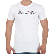 PRINTFASHION Magyar szívverés - Férfi póló - Fehér