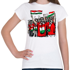PRINTFASHION Magyar szurkolók - Női póló - Fehér