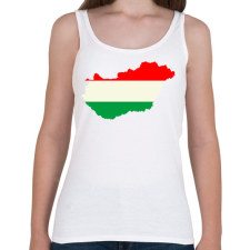 PRINTFASHION Magyar térkép - Női atléta - Fehér női trikó
