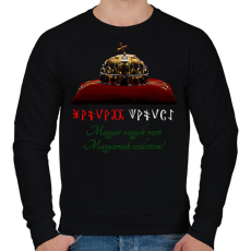 PRINTFASHION magyar vagyok2 - Férfi pulóver - Fekete